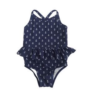 EGG by Susan Lazar anchor print crossback swimsuit
